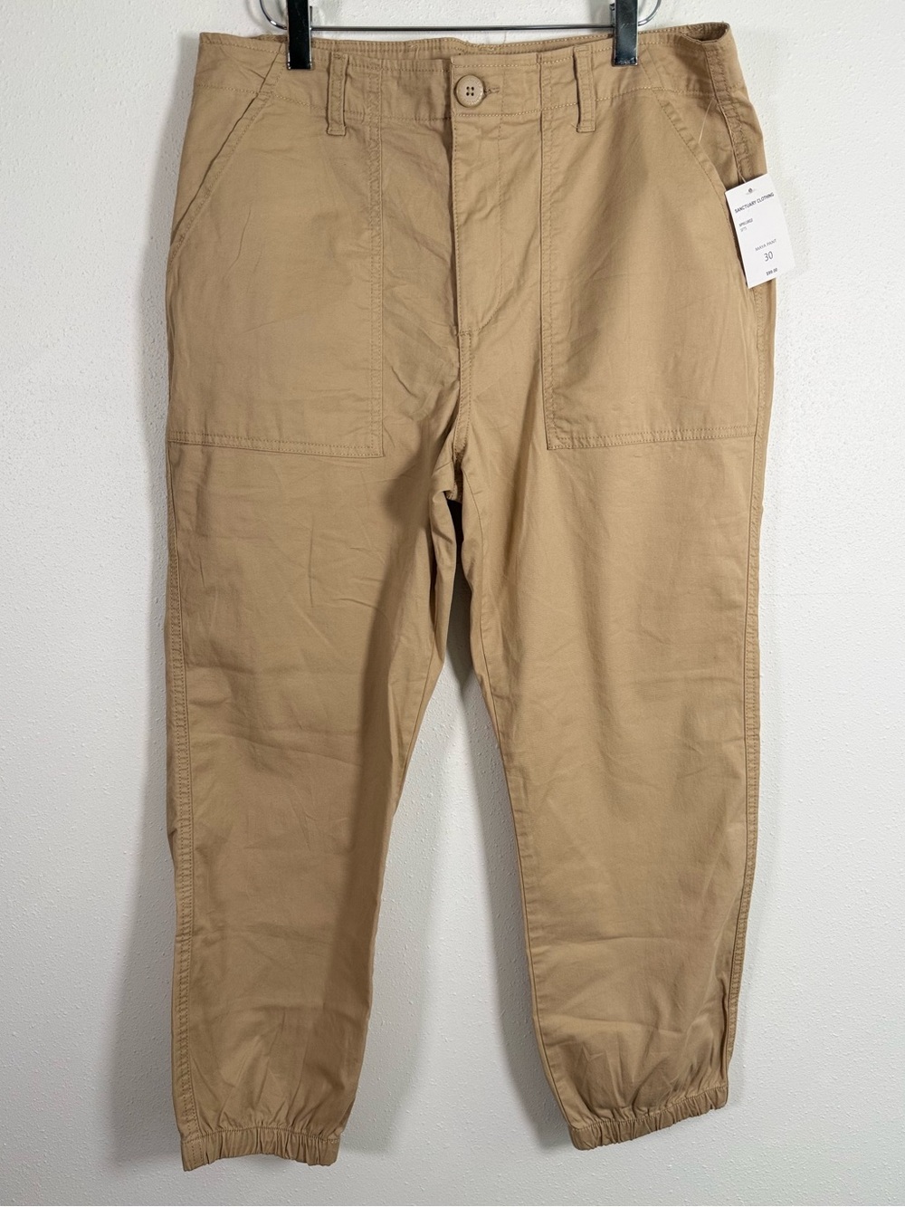 Sanctuary Maya Jogger Pants NWT Khaki Utility Cargo Ankle Size 30